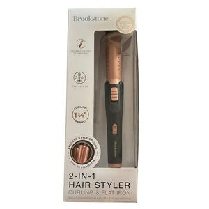 Brookstone Dual Hair Styler - Black and Copper